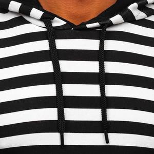 Sweat à capuche urbain surdimensionné décontracté avec motif en tissu 3D ourlet côtelé réglable, fentes latérales en coton lourd pour l'automne et l'hiver - Product Image 6