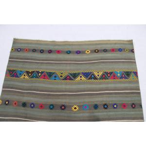 Alfombra de 4.5x8.9 pies, Alfombra Turca Kilim, Alfombra Floral de Lana Verde Vintage - Product Image 4