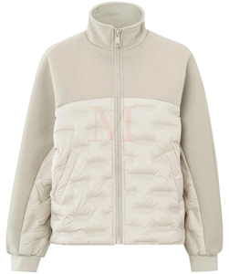 2024 Winter Hot Selling Premium Quality Oversized Cropped High Collar Puffer <b>Jacket</b> Custom Logo <b>Long</b>-sleeved Panel Design Stand - Product Image 1