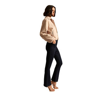 Fashion Women Bomber <b>Jacket</b> Custom Lightweight Canvas Zipper Breathable Pattern Streetwear Outerwear OEM Manufacturer Factory - Product Image 5