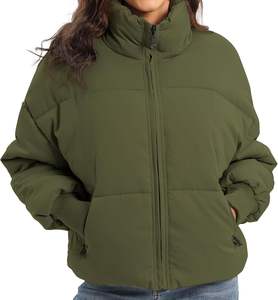 <b>Women</b> High Quality <b>Puffer</b> <b>Jacket</b> <b>Women</b> Casual Winter <b>Cropped</b> <b>Puffer</b> <b>Jacket</b> <b>Women</b> Bubble Coats Stand Collar Quick Dry Comfort - Product Image 1