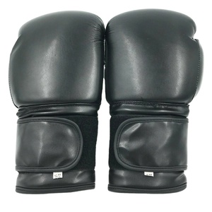 Leather Boxing Gloves Smooth Interior Skin Friendly Hook and Loop Closure Adjustable <b>Wrist</b> <b>Strap</b> Durable Daily Use for Training - Product Image 5