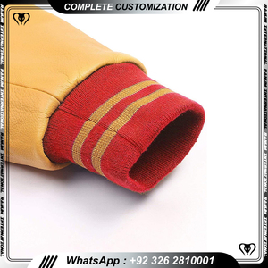 แจ็กเก็ตเบสบอลสำหรับผู้ชายแจ็คเก็ตเบสบอลผ้าปะติดโลโก้ชุดสตรีทแวร์ผลิตตามสั่ง - Product Image 3