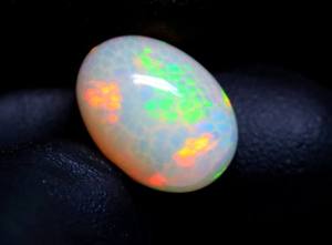 Opale éthiopienne en nid d'abeille magnifique - Pierre précieuse cabochon de forme ovale - Pierres d'opale en vrac - Pierre lisse naturelle de peau de serpent de Welo pour elle - Product Image 4