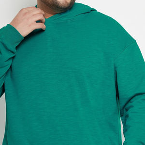 Conjunto Deportivo de Invierno para Hombre con Capucha, Traje Deportivo Sólido para Gimnasio, Ropa Deportiva para Correr, Uniforme Deportivo con Logotipo y Talla Personalizados, 100% Algodón - Product Image 5