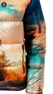 แจ็กเก็ตแบบพองสำหรับฤดูหนาวแจ็กเก็ตแบบพองพิมพ์ซับลิเมชัน - Product Image 6