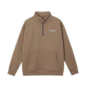 Sweats à capuche pour femmes avec demi-fermeture éclair, logo personnalisé sur le devant, streetwear décontracté, polaire imperméable, couleurs personnalisées, tailles personnalisées, tissu personnalisé - Product Image 6