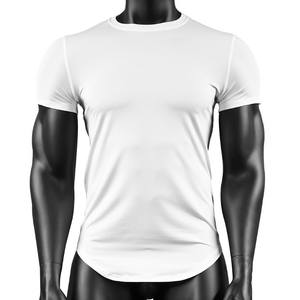 Fabricante al por mayor manga corta hombres gimnasio desgaste compresión camiseta Slim Fit estilo sólido estirable Activewear camiseta - Product Image 5