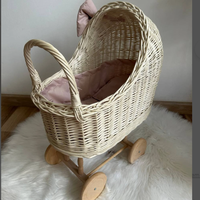 Poussette pour bébé en rotin faite à la main Poussette écologique en matériaux naturels Sûr, élégant et durable pour votre bébé