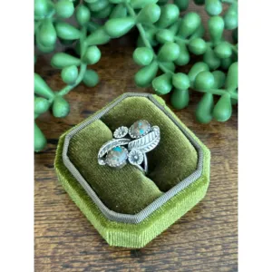 Bague en argent sterling avec turquoise Royston faite à la main au sud-ouest, taille 5.75 - Product Image 3