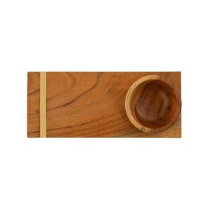 Platos para servir comida de madera hechos a mano con logotipo y diseño personalizados de proveedor y exportador mayorista a precio competitivo - Product Image 5