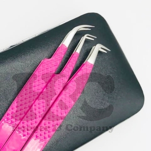 Pince à épiler de haute qualité pince à épiler incurvée en acier inoxydable avec logo pince à cils durable vison bas quantité minimale de commande - Product Image 2