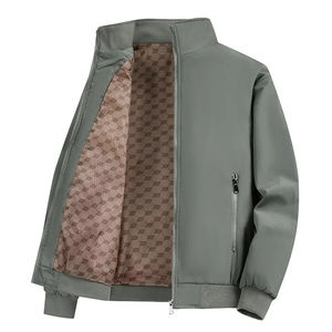 Manteaux d'affaires décontractés Slim Fit de printemps pour hommes, vestes chaudes en duvet avec col montant, Parkas en toile épaisse avec impression bouffante - Product Image 3