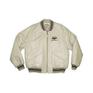 Chaquetas de hombre Avirex transpirable logotipo personalizado de talla grande de cuero real Varsity Arms chaqueta de cuero de motocicleta para hombre - Product Image 1