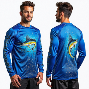Camiseta de Pesca de Manga Larga para Hombre con Diseño Sublimado Personalizado, Tejido DryFit y Protección UPF 50 para Pesca al Aire Libre - Product Image 2