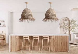 จี้หญ้าทะเลแบบกระซิบโคมไฟตกแต่งด้วยมือที่ได้แรงบันดาลใจจากชายฝั่งสำหรับการตกแต่งภายในที่หรูหราและเป็นธรรมชาติ - Product Image 3