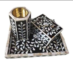 La Mejor Opción para Ramadán y Eid 2025, Quemador de Incienso de Nácar, Juego de Cajas y Bandejas Mubkhar, Hecho a Mano en INDIA por Decor World Expo - Product Image 4