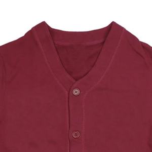 Marron et blanc femmes tricoté Cardigan pull sororité tricoté col en v tricots hauts vêtements pour unisexe - Product Image 2