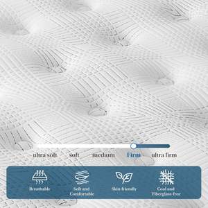 Colchón Híbrido de Muelles Ensacados Ecológico Transpirable de Espuma Viscoelástica Comprimida al Vacío para Bebés, Niños, Dormitorio, Hogar y Mobiliario de Hotel - Product Image 3