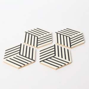 Contemporary Resin Craft Wooden Coaster Set <b>Square</b> Drink Mats with Holder Handmade <b>Table</b> Protection for Dining and <b>Coffee</b> <b>Tables</b> - Product Image 1