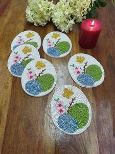 Dessous de verre en noyer Ensembles de dessous de verre en bois de noyer-Qualité supérieure - Product Image 2