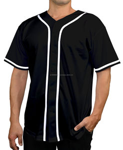 Camiseta de béisbol para hombre en blanco para adultos y jóvenes, camisas con botones, uniforme deportivo Hipster de manga corta de Hip Hop, camisetas de béisbol personalizadas - Product Image 3