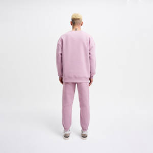 ชุดเสื้อสเวตเตอร์เฮฟวี่เวทของผู้ชายชุดวอร์มกีฬาคอกลม2ชิ้นสำหรับฤดูหนาวสไตล์ล่าสุด - Product Image 3