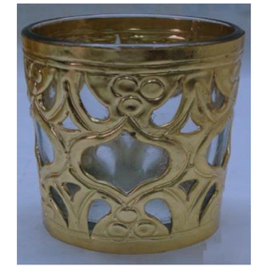 Gold Brass & Glass <b>Tealight</b> Votive - Product Image 1