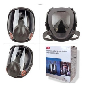 3M 6800 Reusable Silicone Full-<b>Face</b> Respirator Mask-Lightweight Comfortable Fit Organic Vapor Filter Cartridge Protects - Product Image 3