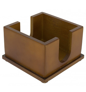 Porte-serviettes rond en bois fait à la main avec couvercle en bois d'acacia organisateur de serviettes boîte à mouchoirs - Product Image 6
