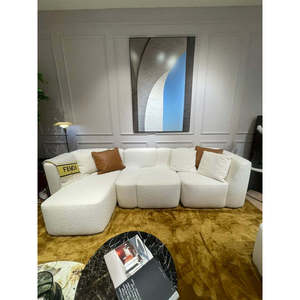 F-AFFAIR SECTIONAL <b>SOFA</b> Boucle <b>Material</b> Living Room Furniture Set for Home for Living Rooms and Apartments - Product Image 1