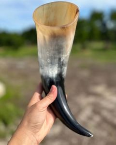 Cuerno de trompeta de juguete con acabado decorativo 100% cuerno de búfalo doméstico con agujero de soplado estilo vikingo - Product Image 5