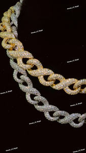 Collar de Cadena Cubana de Lujo Plateado con Incrustaciones de Diamantes de Imitación Moissanite, Estilo Hip Hop, Joyería de Estilo Rapero - Product Image 4