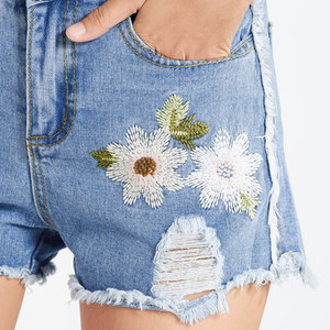 Short en jean décontracté Short en détresse Lavage léger Short en jean de haute qualité pour femme - Product Image 5