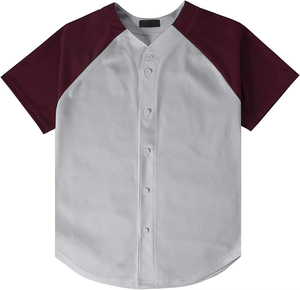 เสื้อเบสบอลปรับแต่งได้ทีมชุดเครื่องแบบ100% โพลีเอสเตอร์เสื้อเบสบอลสไตล์กระดุม2เม็ด - Product Image 6