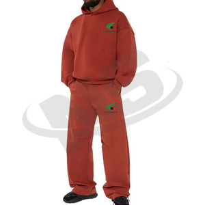 Logo personnalisé d'usine hiver à capuche hommes survêtements marque privée ensembles de survêtement tricot coton Premium Tech polaire deux pièces en gros - Product Image 3