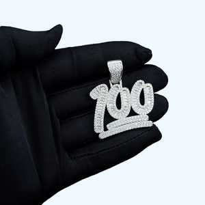 SM Jewels Luxury Hip Hop Style Moissanite Diamond Letter Colgante Collar Colgantes y dijes de moda - Product Image 1