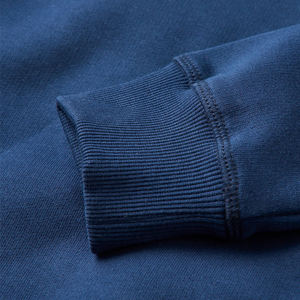 Diseño simple Calidad de lujo Mezcla de algodón azul oscuro Fleece Back Cuello redondo Raglan Fit Pullover Sudadera sudaderas con capucha DDP Envío - Product Image 4