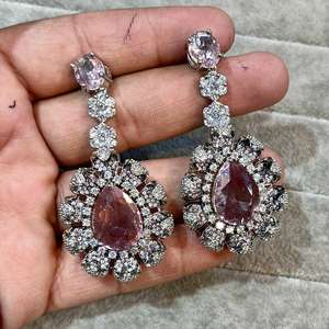 Pendientes de piedra de diseño para mujer, accesorios de moda de aspecto festivo informal y de boda con piedra de circón para regalos - Product Image 5