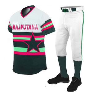Uniforme de baseball personnalisé unisexe, respirant, sublimé, col en V, pantalon en jersey, vêtements de sport, vêtements d'entraînement, fournisseur pakistanais - Product Image 1