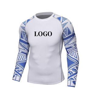 2025 nuevo diseño de logotipo personalizado al por mayor de alta calidad nuevo estilo Rash Guard para la venta transpirable ropa de gimnasio hombres Rash Guard Fitness Wear - Product Image 3
