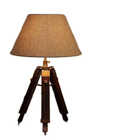 Lampe de table vintage CH sur trépied réglable, support en bois fait main, décoration d'intérieur, abat-jour non inclus, Art Déco, Fête des Mères, Noël