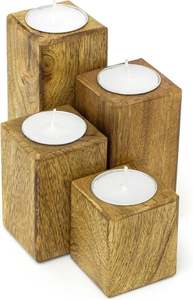 100%premium quality wooden <b>tea</b> <b>light</b> holders - Product Image 4