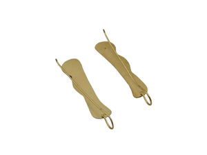 Vente chaude peinture à la main bleu pottary Design bijoux doré mat finition boucle d'oreille pour les filles et les femmes au prix de gros - Product Image 5