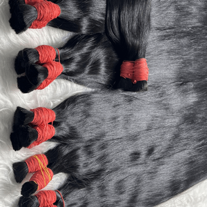 ผมบริสุทธิ์ดิบนุ่มและหนังกําพร้าไหมเงาชิดชิดต่อผมมนุษย์กลุ่มจํานวนมากต่อผม - Product Image 1