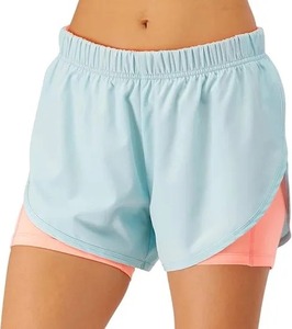 Short de sport d'été 100% coton pour femmes taille élastique personnalisée tissu éponge respirant pour la course à pied Fitness et Yoga uni - Product Image 3