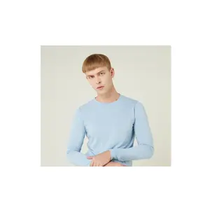 T-shirt personnalisé de Style uni en coton pur 100% sélectionné, impression de couleur bleu clair pour bébé, modèle 0642 pour unisexe, fabriqué en thaïlande - Product Image 1