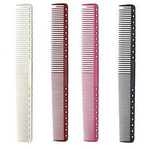 แปรงหวีผมเลเซอร์สีขาว JPBQ YS Comb 331 ขนาด 230 มม. สำหรับร้านเสริมสวย โรงแรม และการเดินทาง - ด้ามจับสแตนเลสสตีลพร้อมโลโก้สั่งทำ - Product Image 1
