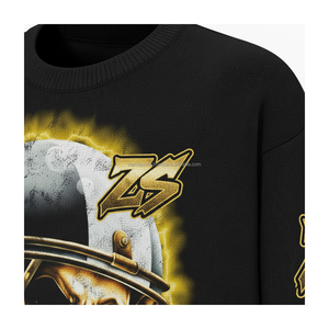 Premium 380 GSM Sudadera de lana de algodón Heavyweight Streetwear Skull Graphic Print Custom Logo Pullover Basics Sudaderas - Product Image 5