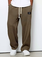 Pantalons pour hommes en gros – Pantalons de sport décontractés pour hommes printemps-automne, coupe droite, pantalons de survêtement, pantalons décontractés à jambe large en tissu gaufré